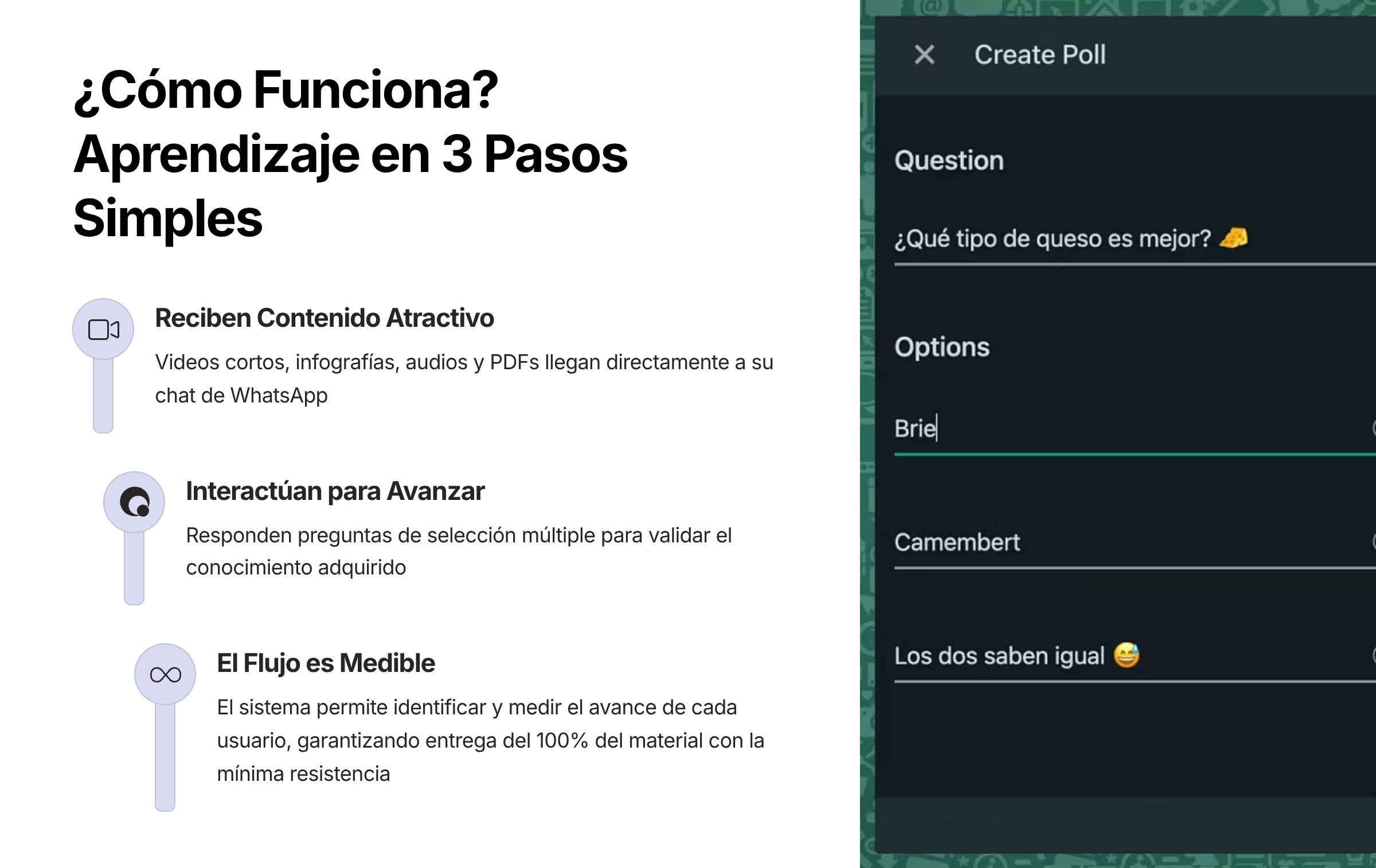 Ejemplo de quiz en WhatsApp